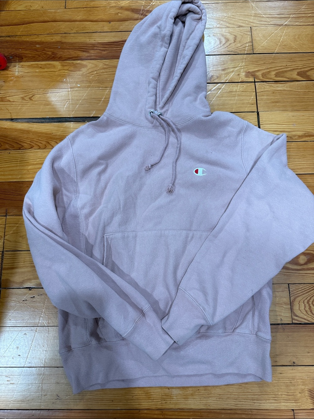 Champion Hooded Pullover in Mauve Pink